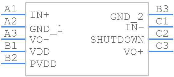 TPA2010D1YZFR - Texas Instruments - PCB symbol