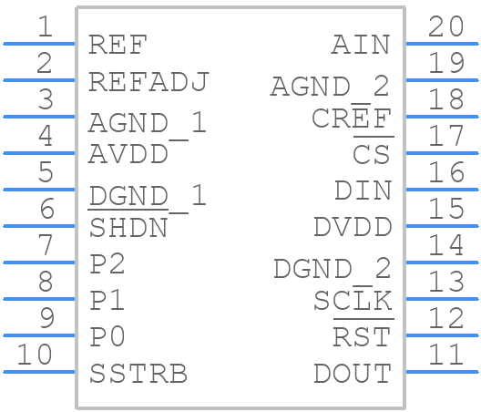 MAX1132BEAP+ - Analog Devices - PCB symbol