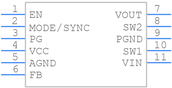 MP28164GD-P - Monolithic Power Systems (MPS) - PCB symbol