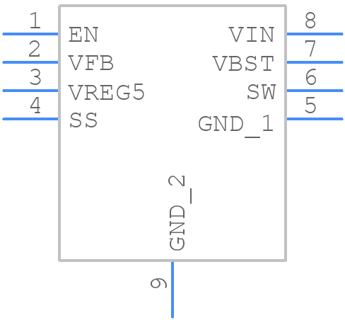 TPS54628DDA - Texas Instruments - PCB symbol