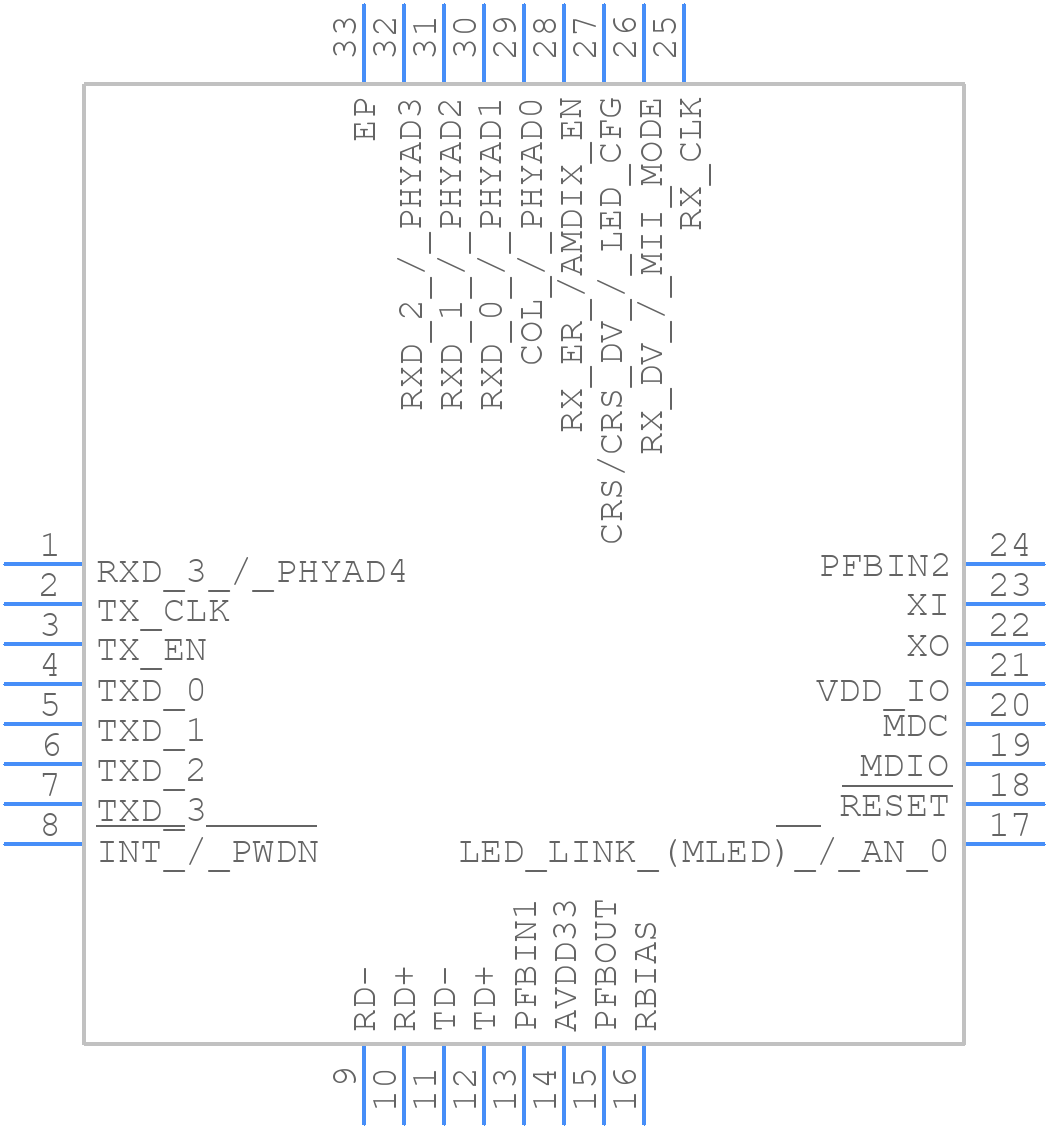 TLK105LRHBR - Texas Instruments - PCB symbol