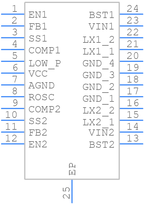 TPS65270PWPR - Texas Instruments - PCB symbol