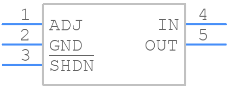 MAX6037AAUKADJ+T - Analog Devices - PCB symbol