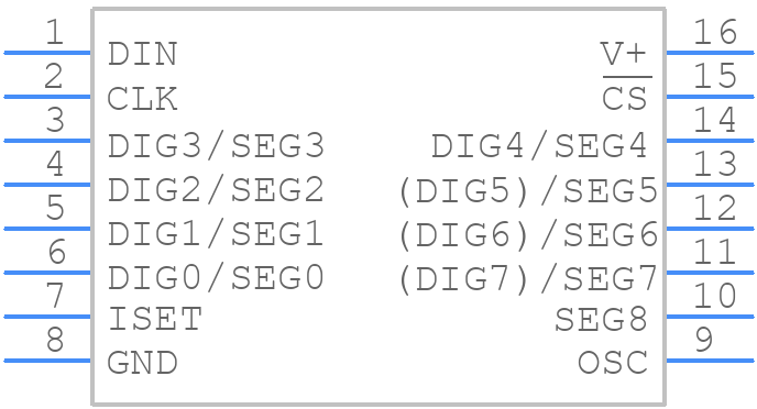MAX6951EEE+T - Analog Devices - PCB symbol