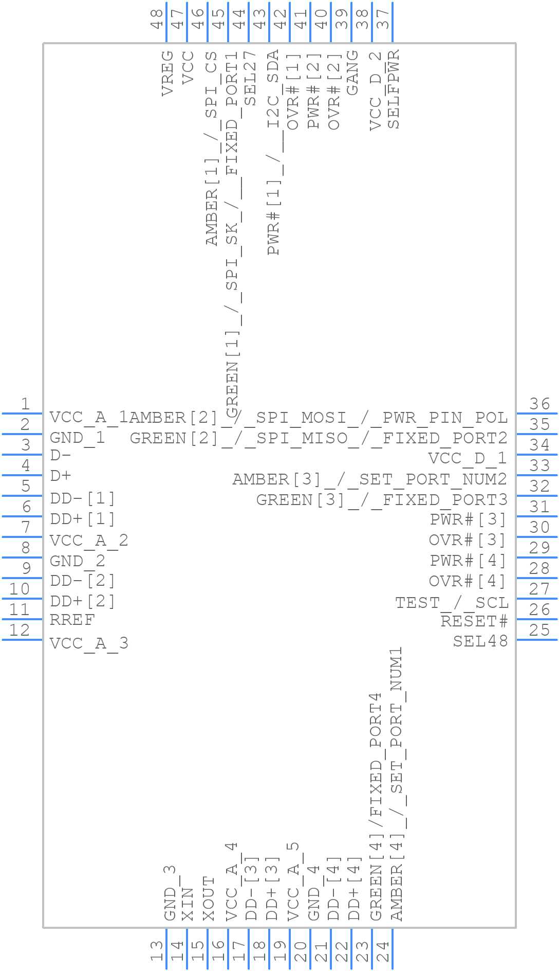 CY7C65632-48AXCT - Infineon - PCB symbol