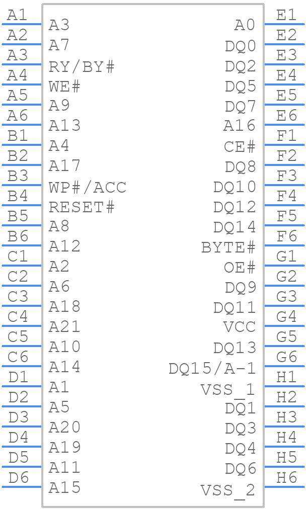S29GL064N90BFI042 - Infineon - PCB symbol
