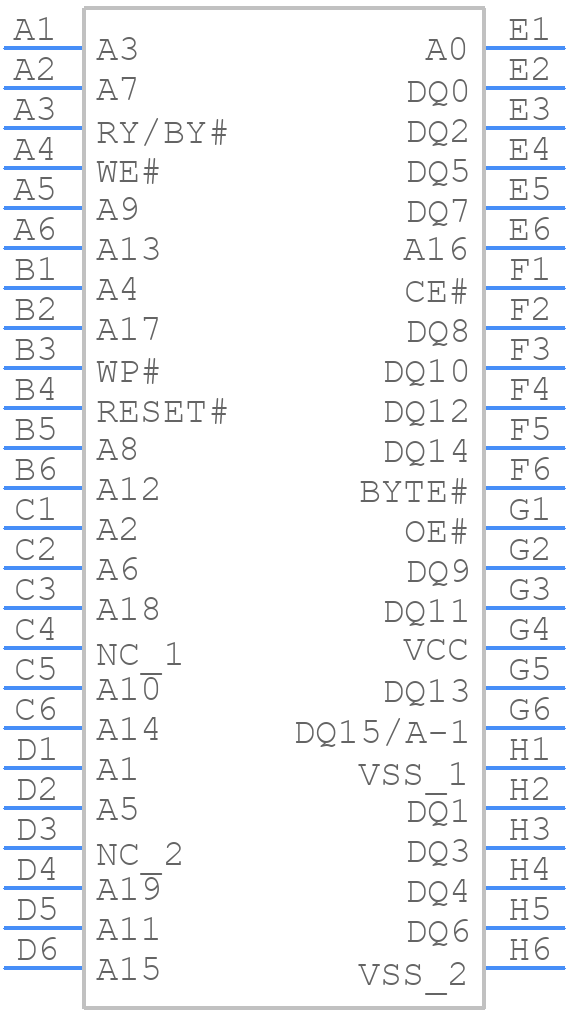S29AL016J70BFI020 - Infineon - PCB symbol