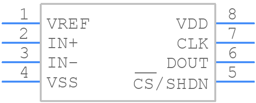 MCP3201T-CI/SN - Microchip - PCB symbol