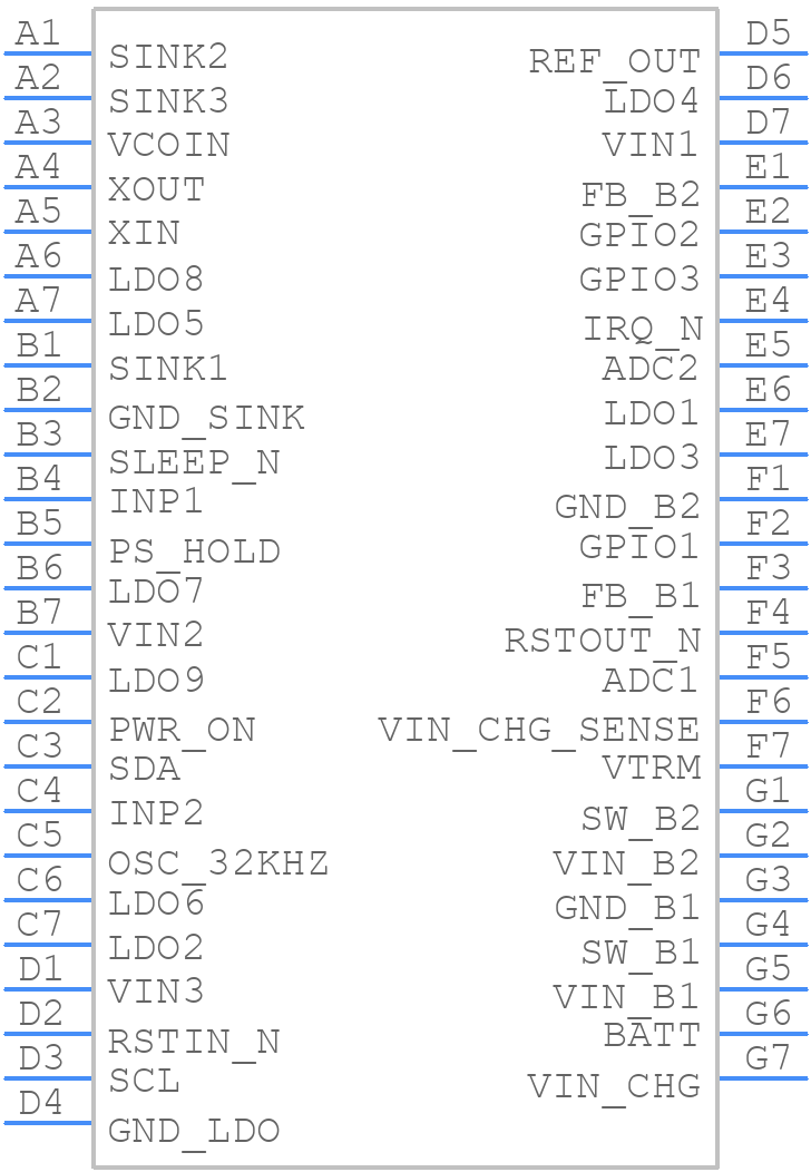 LP8765RLE/NOPB - Texas Instruments - PCB symbol