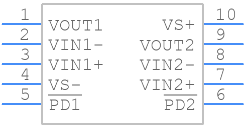 OPA2836IDGS - Texas Instruments - PCB symbol