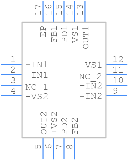 ADA4857-2YCPZ-R2 - Analog Devices - PCB symbol