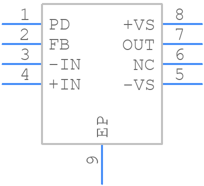 ADA4857-1YCPZ-R2 - Analog Devices - PCB symbol
