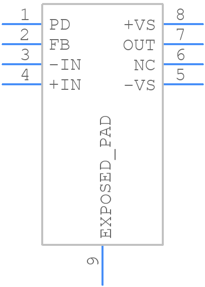 ADA4857-1YCPZ-RL - Analog Devices - PCB symbol