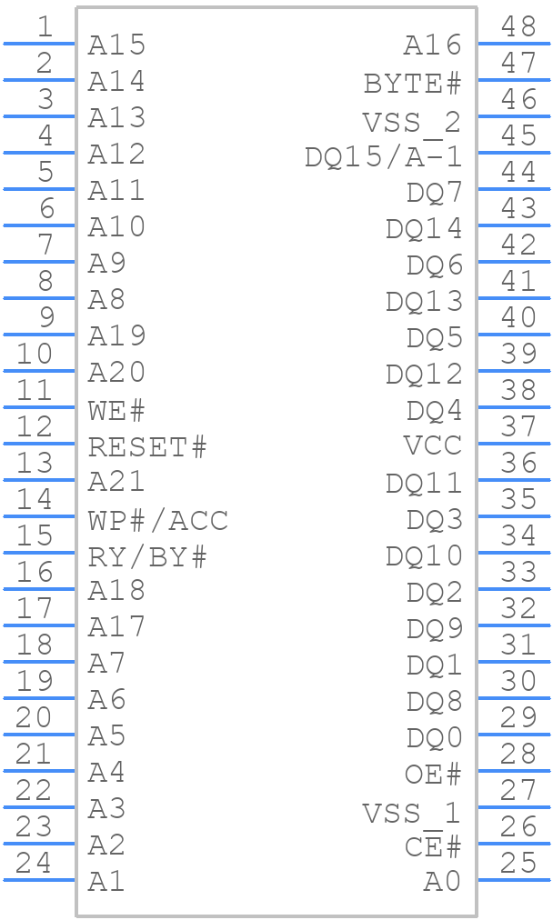 S29JL064J70TFI000 - Infineon - PCB symbol