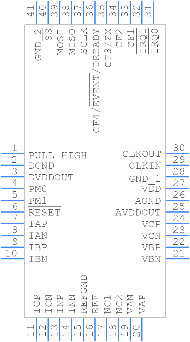 ADE9078ACPZ - Analog Devices - PCB symbol