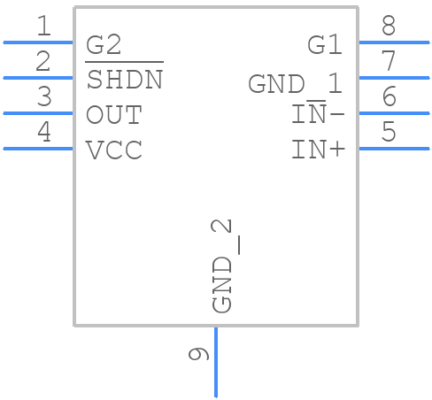 MAX4061ETA+T - Analog Devices - PCB symbol