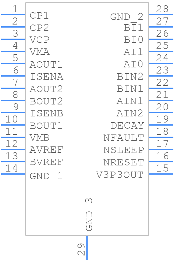 DRV8843PWPR - Texas Instruments - PCB symbol