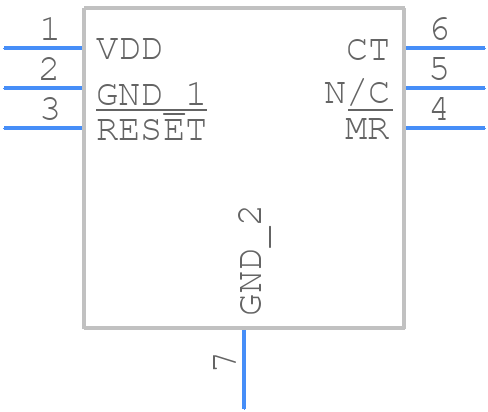 TPS3838K33DRVR - Texas Instruments - PCB symbol