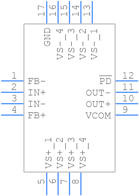 THS4551IRGTT - Texas Instruments - PCB symbol