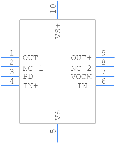 THS4551IRUNT - Texas Instruments - PCB symbol