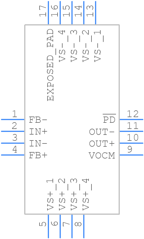 THS4551IRGTR - Texas Instruments - PCB symbol