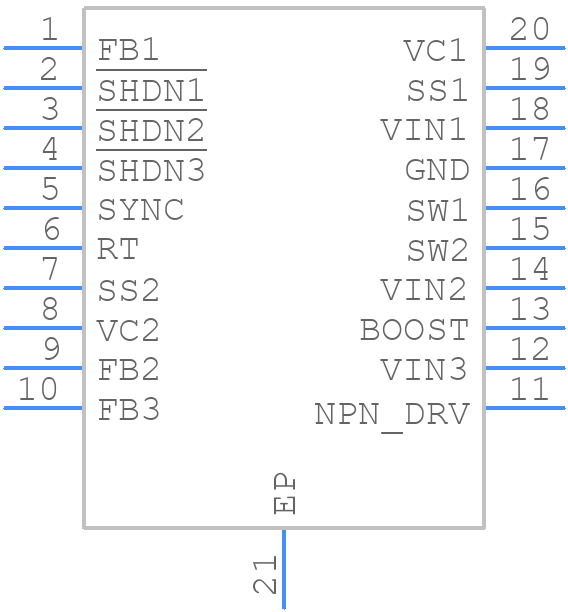 LT3570EFE#PBF - Analog Devices - PCB symbol