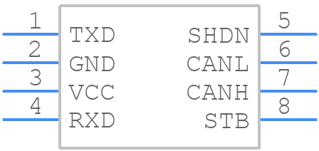 TCAN334GDCNR - Texas Instruments - PCB symbol