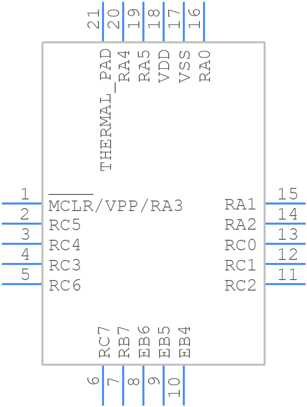 PIC16LF1559-I/GZ - Microchip - PCB symbol