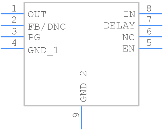 TPS7A1650DRBR - Texas Instruments - PCB symbol