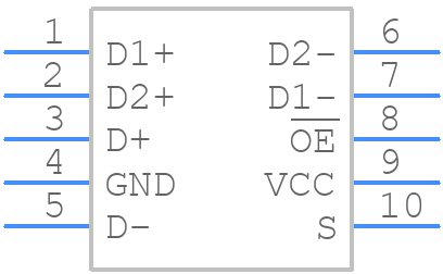 TS3USB30RSWR - Texas Instruments - PCB symbol