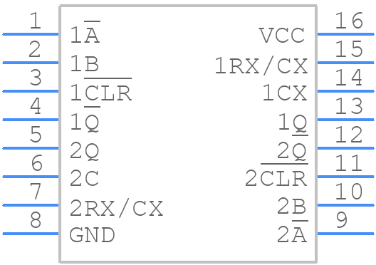 TC74HC423AP(F) - Toshiba - PCB symbol