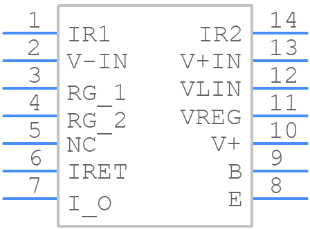 XTR105UAG4 - Texas Instruments - PCB symbol