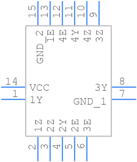 74LVC4066BQ,115 - Nexperia - PCB symbol