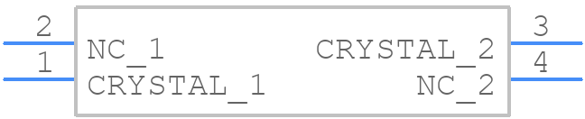 XTAL026384- 12SMX-B - IQD - PCB symbol