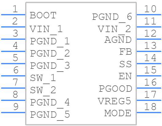 TPS568215RNNT - Texas Instruments - PCB symbol