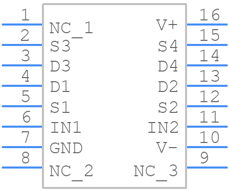 DG303ACWE - Analog Devices - PCB symbol
