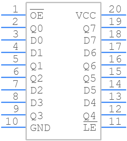 CD74ACT373M96 - Texas Instruments - PCB symbol