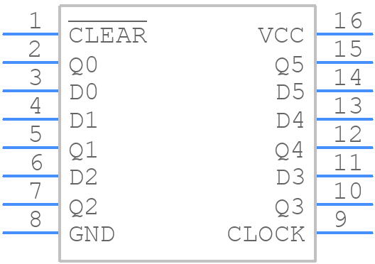M74HC174B1R - STMicroelectronics - PCB symbol