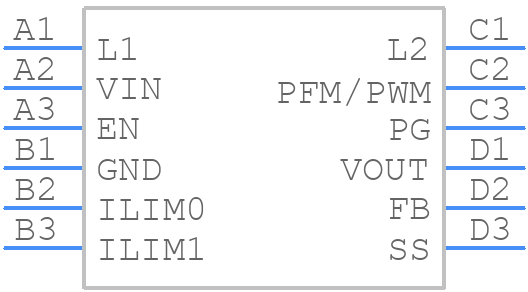 TPS63050YFFT - Texas Instruments - PCB symbol