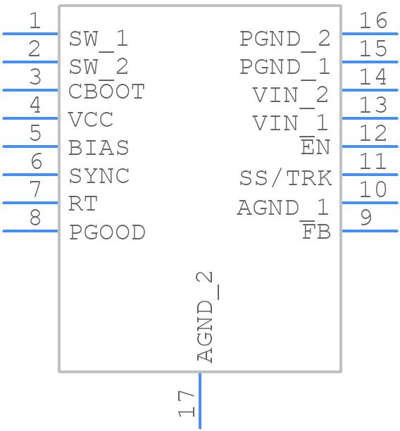 LM46001PWPR - Texas Instruments - PCB symbol