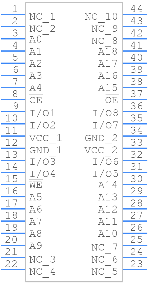 AS7C4096A-12TCN - Alliance Memory - PCB symbol