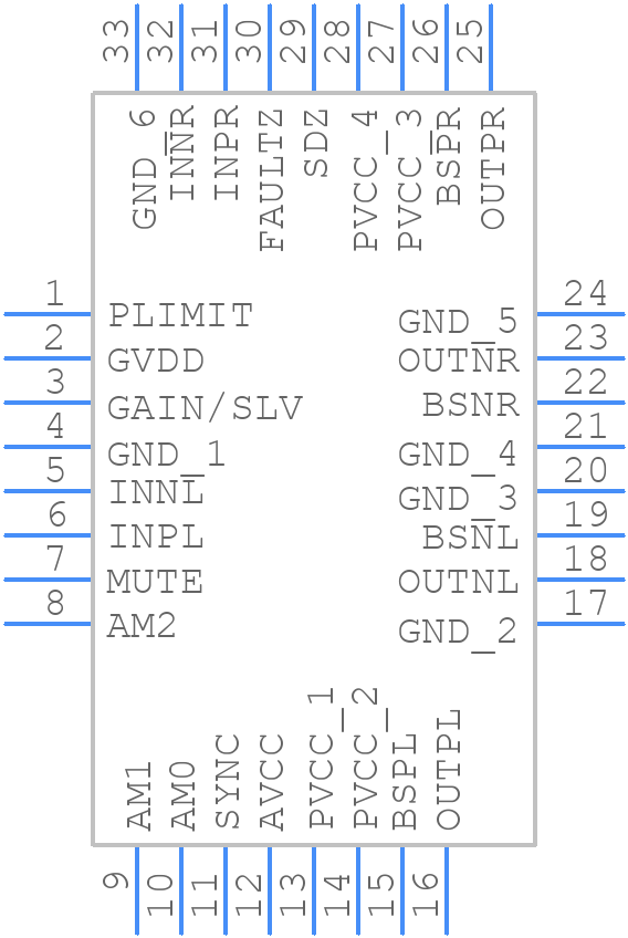 TPA3132D2RHBR - Texas Instruments - PCB symbol