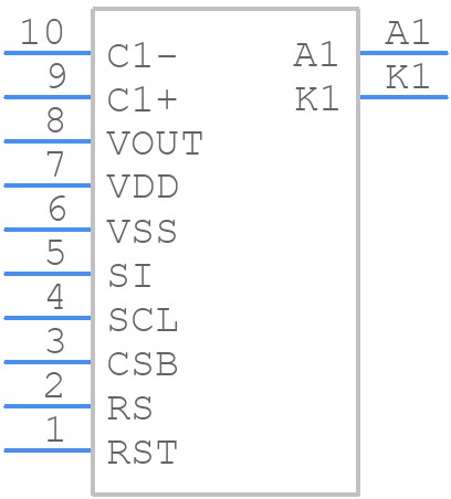 NHD-C0216CZ-FSW-FBW-3V3 - Newhaven Display - PCB symbol
