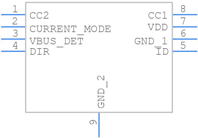 TUSB319IDRFRQ1 - Texas Instruments - PCB symbol