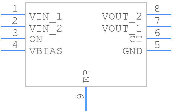 TPS22975DSGT - Texas Instruments - PCB symbol