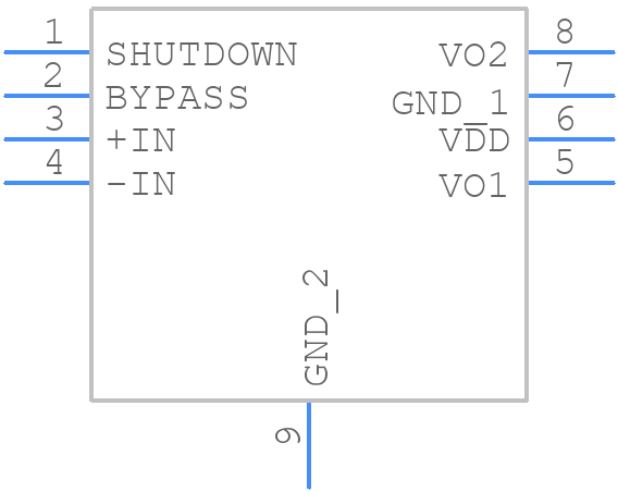 LM4995SD/NOPB - Texas Instruments - PCB symbol