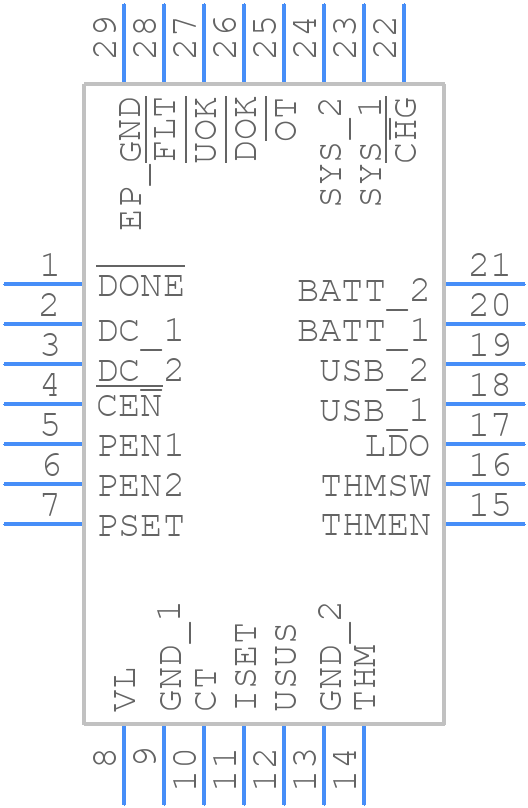 MAX8934DETI+T - Analog Devices - PCB symbol