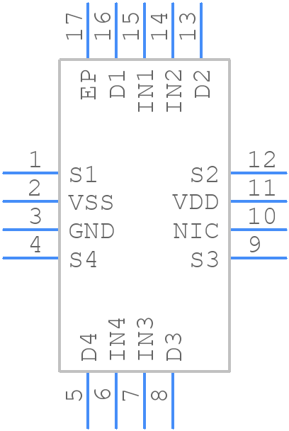 ADG1411YCPZ-REEL7 - Analog Devices - PCB symbol