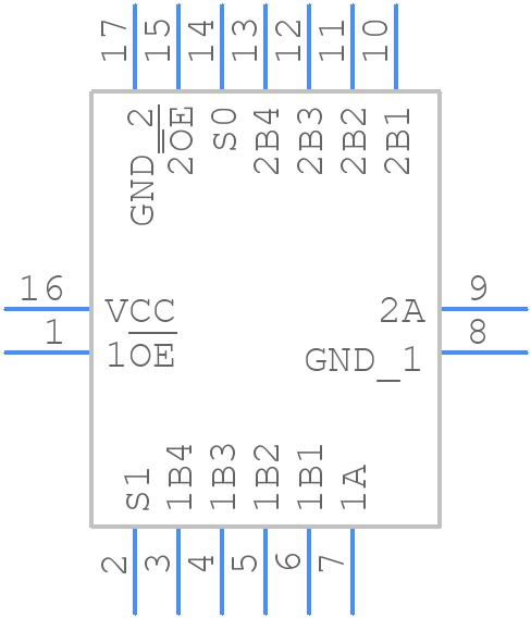 74CBTLV3253BQ,115 - Nexperia - PCB symbol