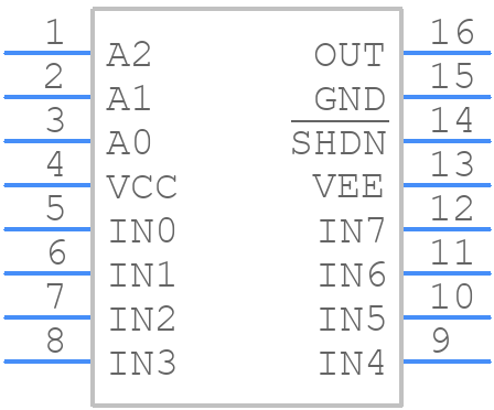 MAX4315EEE+ - Analog Devices - PCB symbol